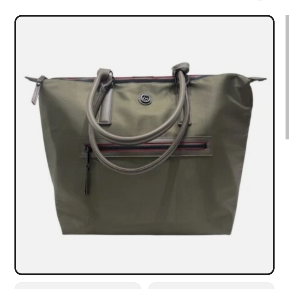 Joan & David Stylish Olive Green Tote Computer Bag.‎ Excellant Condition.